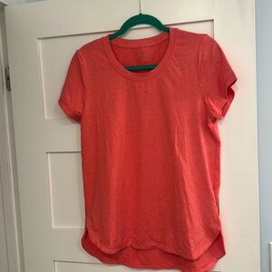 Athleta uptempo tee shirt, size medium, coral color